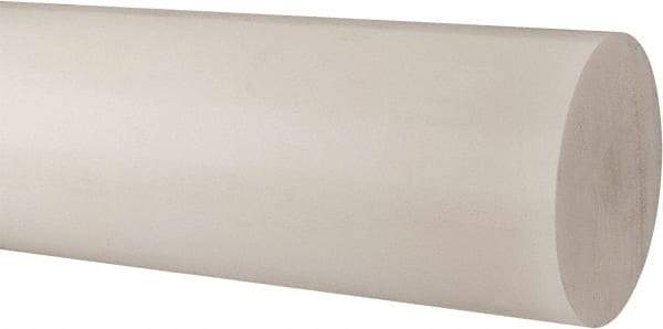 Made in USA - 1' Long, 7" Diam, Polypropylene Plastic Rod - Natural (Color) - Benchmark Tooling