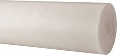 Made in USA - 2' Long, 7" Diam, Polypropylene Plastic Rod - Natural (Color) - Benchmark Tooling