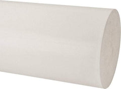 Made in USA - 2' Long, 9" Diam, Polypropylene Plastic Rod - Natural (Color) - Benchmark Tooling