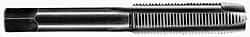 OSG - #3-48 UNC, 2 Flute, Oxide Finish, High Speed Steel Spiral Point Tap - Bottoming Chamfer, Right Hand Thread, 1-13/16" OAL, 1/2" Thread Length, 0.141" Shank Diam, 2B Class of Fit, Series 105B - Exact Industrial Supply
