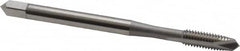 OSG - #4-40 UNC, H2, 2 Flutes, Plug Chamfer, Bright Finish, High Speed Steel Spiral Point STI Tap - 1-7/8" OAL, 0.141" Shank Diam, 9/16" Thread Length, Series 125 - Exact Industrial Supply