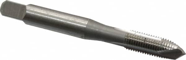 OSG - 1/4-28 UNF, H2, 3 Flutes, Plug Chamfer, Bright Finish, High Speed Steel Spiral Point STI Tap - 2-1/2" OAL, 0.255" Shank Diam, 1" Thread Length, Series 125 - Exact Industrial Supply