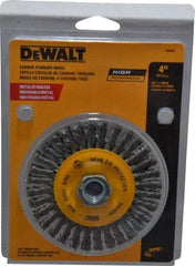 DeWALT - 4" OD, 5/8-11 Arbor Hole, Knotted Steel Wheel Brush - 0.02" Filament Diam, 20,000 RPM - Benchmark Tooling