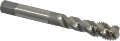 OSG - 3/8-16 UNC, 3 Flute, 50° Helix, Bottoming Chamfer, Bright Finish, High Speed Steel Spiral Flute STI Tap - Right Hand Flute, 2-15/16" OAL, 0.367" Shank Diam, 1-1/4" Thread Length - Exact Industrial Supply