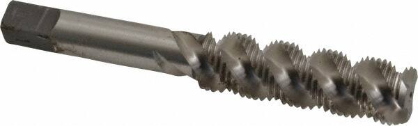 OSG - 7/16-20 UNF, 3 Flute, 50° Helix, Bottoming Chamfer, Bright Finish, High Speed Steel Spiral Flute STI Tap - Right Hand Flute, 3-5/32" OAL, 0.429" Shank Diam, 1-7/16" Thread Length - Exact Industrial Supply