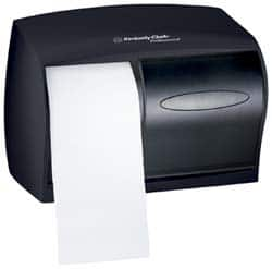 Kimberly-Clark Professional - Coreless Double Roll Plastic Toilet Tissue Dispenser - 7-5/8" Wide x 7-5/8" High x 6" Deep, Gray - Benchmark Tooling