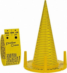 Parker - O Ring Sizing Cone - For Checking Any Sample O Ring Up to 8" in Diam, to Determine the Nearest Standard Parker Seal 2 Dash Size - Benchmark Tooling