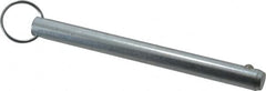 Gibraltar - 1/2" Pin Diam, 5-1/2" Long, Zinc Plated Steel Ball Lock Hitch Pin - 5" Usable Length - Benchmark Tooling