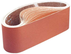 3M - 4" Wide x 91" OAL, 80 Grit, Aluminum Oxide Abrasive Belt - Aluminum Oxide, Medium, Coated, Y Weighted Cloth Backing, Series 270D - Benchmark Tooling