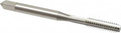 OSG - #10-24 UNC 2B/3B 4 Flute Bright Finish High Speed Steel Straight Flute Standard Hand Tap - Bottoming, Left Hand Thread, 2-3/8" OAL, 7/8" Thread Length, H3 Limit, Oversize - Benchmark Tooling