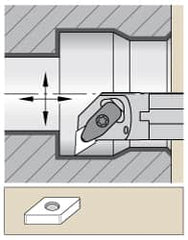 Kennametal - 1.705" Min Bore Diam, 14" OAL, 1-1/4" Shank Diam, A-DDUN-KC Indexable Boring Bar - DN.. Insert, Clamp Holding Method - Benchmark Tooling