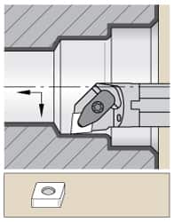Kennametal - 2.01" Min Bore Diam, 14" OAL, 1-3/4" Shank Diam, A-DCLN-KC Indexable Boring Bar - CN.. Insert, Clamp Holding Method - Benchmark Tooling