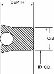 Parker - 4" ID x 4-3/4" OD, 3/8" Thick, Polypak Seal - -20 to 250°F, 5/8 Pipe Thread, - Benchmark Tooling