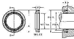 Parker - 2-1/4" ID x 2-3/4" OD, 0.275" Thick, Rod Wipers - -40 to 250°F, 2-3/4 Pipe Thread, 2-1/4" Rod Diam - Benchmark Tooling