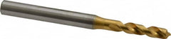 OSG - #16 120° Spiral Flute Vanadium High Speed Steel Screw Machine Drill Bit - TiN Finish, Right Hand Cut, 24mm Flute Length, 68mm OAL, Faceted Point, Straight Shank - Benchmark Tooling