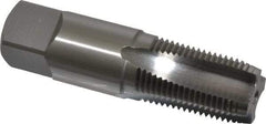 OSG - 3/8-18 NPSF Thread, 4 Flute Standard Pipe Tap - 2-9/16" OAL, 1-1/16" Thread Length, 0.7" Shank Diam, Bright Finish, High Speed Steel - Exact Industrial Supply