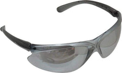 Honeywell - Silver Mirror Lenses, Frameless Safety Glasses - Scratch Resistant, Plastic Frame, Size Universal, Wrap Around - Benchmark Tooling
