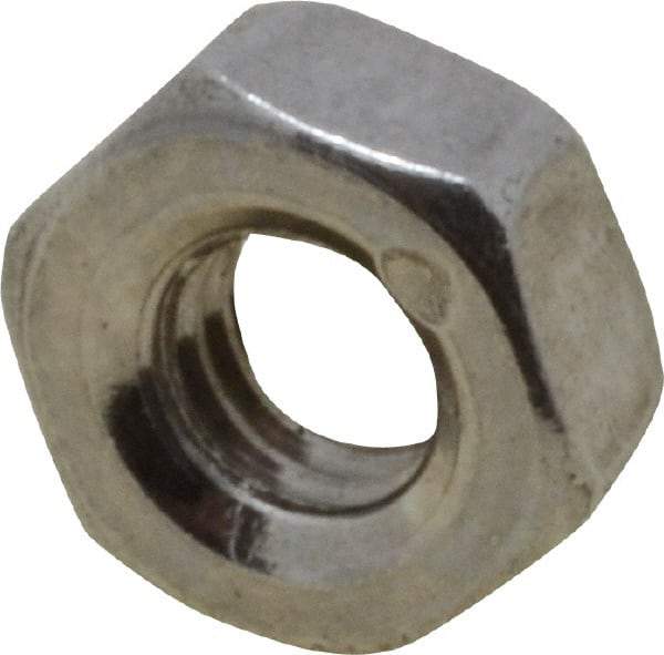 Value Collection - M3x0.50 Metric Coarse Stainless Steel Right Hand Hex Nut - 5.5mm Across Flats, 2.4mm High, Uncoated - Benchmark Tooling