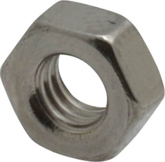 Value Collection - M4x0.70 Metric Coarse Stainless Steel Right Hand Hex Nut - 7mm Across Flats, 3.2mm High, Uncoated - Benchmark Tooling