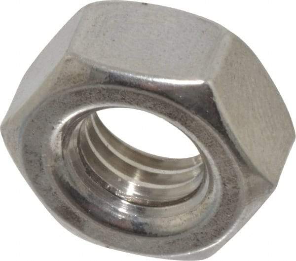 Value Collection - M10x1.50 Metric Coarse Stainless Steel Right Hand Hex Nut - 17mm Across Flats, 8mm High, Uncoated - Benchmark Tooling