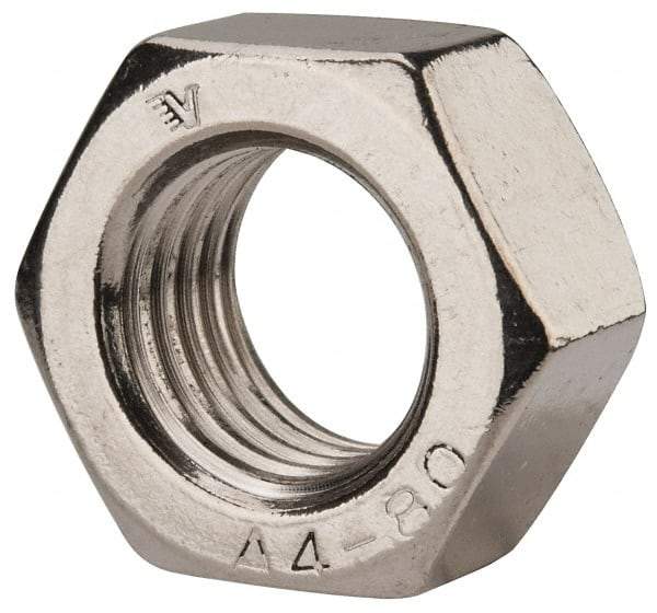 Value Collection - M24x3.00 Metric Coarse Stainless Steel Right Hand Hex Nut - 36mm Across Flats, 19mm High, Uncoated - Benchmark Tooling