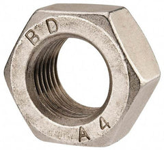 Value Collection - M33x3.50 Metric Coarse Stainless Steel Right Hand Hex Nut - 50mm Across Flats, 26mm High, Uncoated - Benchmark Tooling