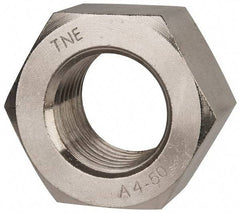 Value Collection - M45x4.50 Metric Coarse Stainless Steel Right Hand Hex Nut - 70mm Across Flats, 36mm High, Uncoated - Benchmark Tooling