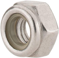 Value Collection - M6x1.00 Metric Coarse 316 & Austenitic Grade A4 Hex Lock Nut with Nylon Insert - 6mm High, Uncoated - Benchmark Tooling