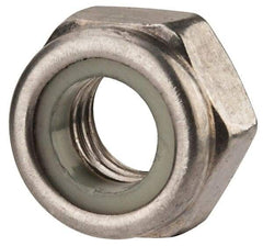 Value Collection - M10x1.50 Metric Coarse 316 & Austenitic Grade A4 Hex Lock Nut with Nylon Insert - 10mm High, Uncoated - Benchmark Tooling