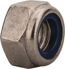 Value Collection - M12x1.75 Metric Coarse 316 & Austenitic Grade A4 Hex Lock Nut with Nylon Insert - 12mm High, Uncoated - Benchmark Tooling