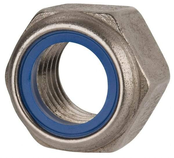 Value Collection - M22x2.50 Metric Coarse 316 & Austenitic Grade A4 Hex Lock Nut with Nylon Insert - 22mm High, Uncoated - Benchmark Tooling