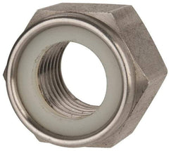 Value Collection - M27x3.00 Metric Coarse 316 & Austenitic Grade A4 Hex Lock Nut with Nylon Insert - 27mm High, Uncoated - Benchmark Tooling