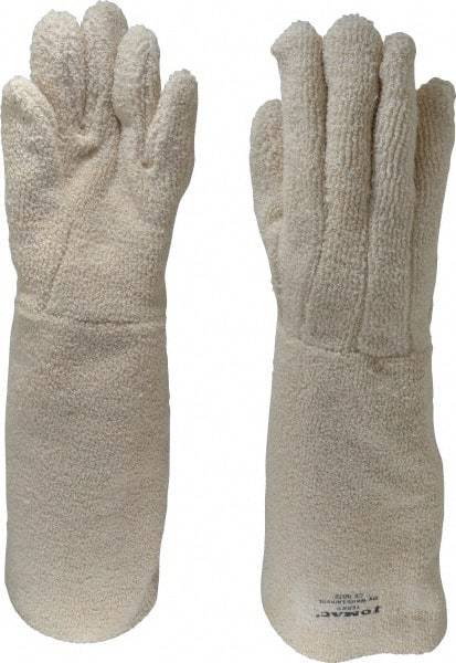 Jomac Products - Size L Unlined Terry Heat Resistant Glove - 19" OAL, Gauntlet Cuff - Benchmark Tooling