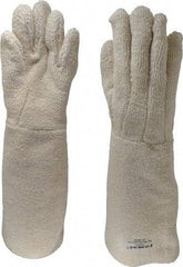Jomac Products - Size L Unlined Terry Heat Resistant Glove - 19" OAL, Gauntlet Cuff - Benchmark Tooling