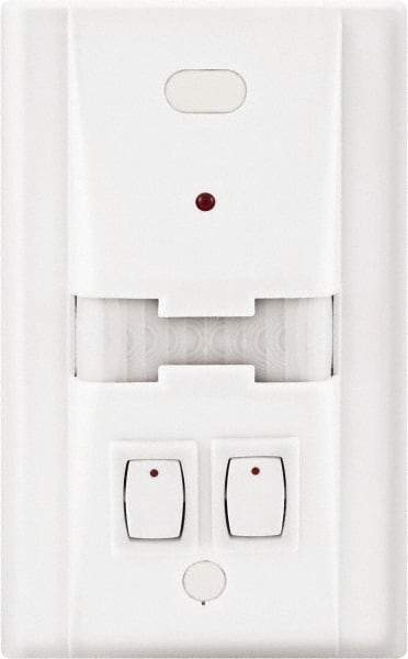 Hubbell Wiring Device-Kellems - 1,000 Square Ft. Coverage, Infrared Motion Sensor Wall Switch - 600 at 120 V Incandescent, 1,000 at 120 V and 1,800 at 277 V Fluorescent, 120 to 277 VAC, White - Benchmark Tooling