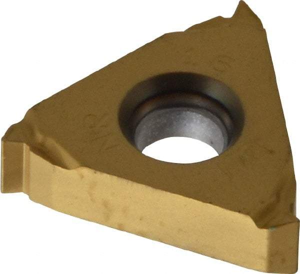 Seco - 16NR Internal Right Hand 16 UN Laydown Threading Insert - Grade CP500, TiAlN/TiN Coated Carbide - Benchmark Tooling