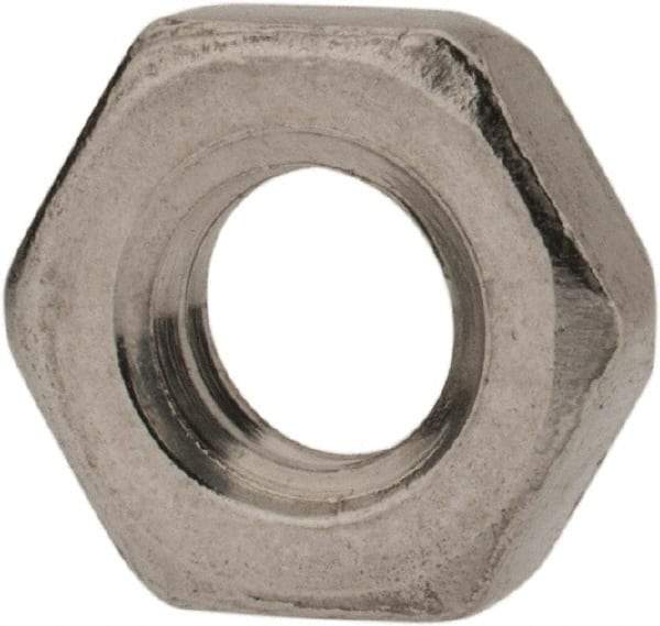 Value Collection - M4x0.70 Metric Coarse Stainless Steel Right Hand Hex Jam Nut - 7mm Across Flats, 2.2mm High, Uncoated - Benchmark Tooling