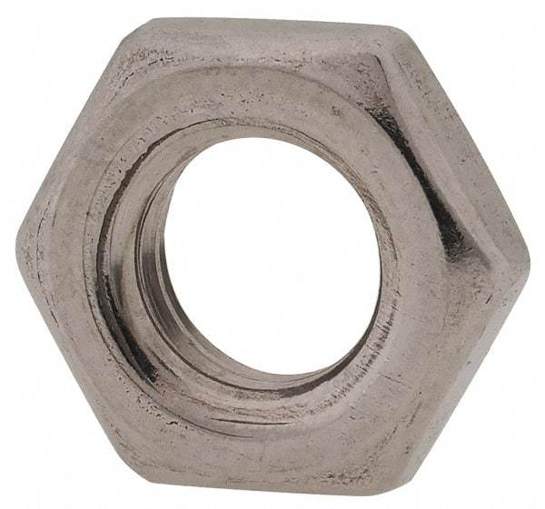 Value Collection - M8x1.25 Metric Coarse Stainless Steel Right Hand Hex Jam Nut - 13mm Across Flats, 4mm High, Uncoated - Benchmark Tooling