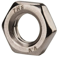 Value Collection - M12x1.75 Metric Coarse Stainless Steel Right Hand Hex Jam Nut - 19mm Across Flats, 6mm High, Uncoated - Benchmark Tooling