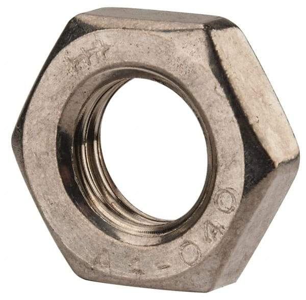 Value Collection - M14x2.00 Metric Coarse Stainless Steel Right Hand Hex Jam Nut - 22mm Across Flats, 7mm High, Uncoated - Benchmark Tooling