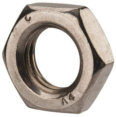 Value Collection - M16x2.00 Metric Coarse Stainless Steel Right Hand Hex Jam Nut - 24mm Across Flats, 8mm High, Uncoated - Benchmark Tooling