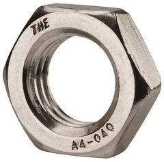 Value Collection - M20x2.50 Metric Coarse Stainless Steel Right Hand Hex Jam Nut - 30mm Across Flats, 10mm High, Uncoated - Benchmark Tooling