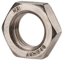 Value Collection - M22x2.50 Metric Coarse Stainless Steel Right Hand Hex Jam Nut - 32mm Across Flats, 11mm High, Uncoated - Benchmark Tooling