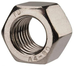 Value Collection - M16x2.00 Metric Coarse Stainless Steel Right Hand Heavy Hex Nut - 24mm Across Flats, 16mm High, Uncoated - Benchmark Tooling