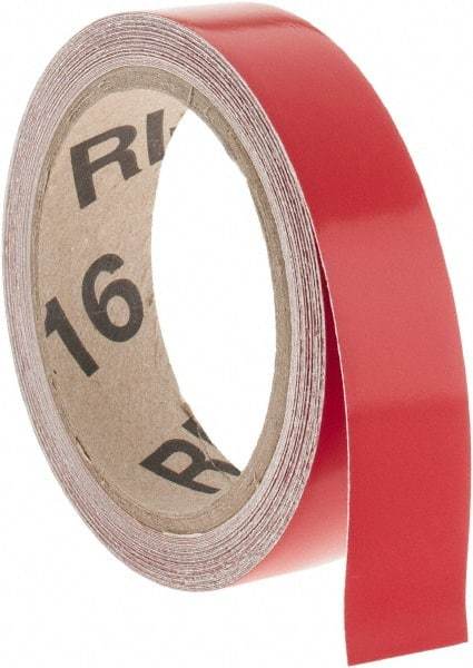 NMC - Red Solid Color Vinyl Tape - 1" Wide x 30' Long x 0.002" Thick, General Traffic - Benchmark Tooling