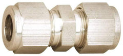 Parker - 3/16" OD, Stainless Steel Union - -425 to 1,200°F, 7/16" Hex, Comp x Comp Ends - Benchmark Tooling