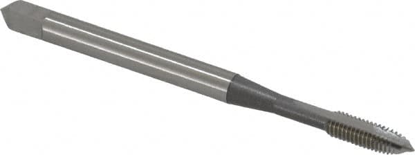 OSG - M3x0.50 Metric Coarse, 2 Flute, Bright Finish, High Speed Steel Spiral Point Tap - Plug Chamfer, Right Hand Thread, 1-15/16" OAL, 5/8" Thread Length, 0.141" Shank Diam, 6H Class of Fit, Series 142 - Exact Industrial Supply