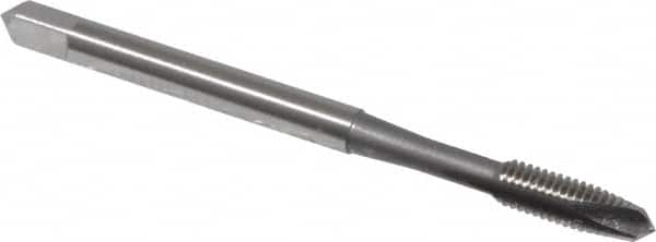 OSG - M3.5x0.60 Metric Coarse, 2 Flute, Bright Finish, High Speed Steel Spiral Point Tap - Plug Chamfer, Right Hand Thread, 2" OAL, 11/16" Thread Length, 0.141" Shank Diam, 6H Class of Fit, Series 142 - Exact Industrial Supply