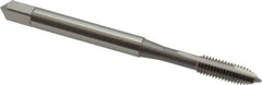 OSG - M4.5x0.75 Metric Coarse, 2 Flute, Bright Finish, High Speed Steel Spiral Point Tap - Plug Chamfer, Right Hand Thread, 2-3/8" OAL, 7/8" Thread Length, 0.194" Shank Diam, Series 142 - Exact Industrial Supply