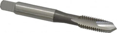 OSG - M8x1.25 Metric Coarse, 2 Flute, Bright Finish, High Speed Steel Spiral Point Tap - Plug Chamfer, Right Hand Thread, 2-23/32" OAL, 1-1/8" Thread Length, 0.318" Shank Diam, 6H Class of Fit, Series 142 - Exact Industrial Supply